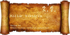 Kollár Viktória névjegykártya